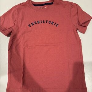 Janie and Jack boys Prehistoric rust red shirt boys 5 NWOT